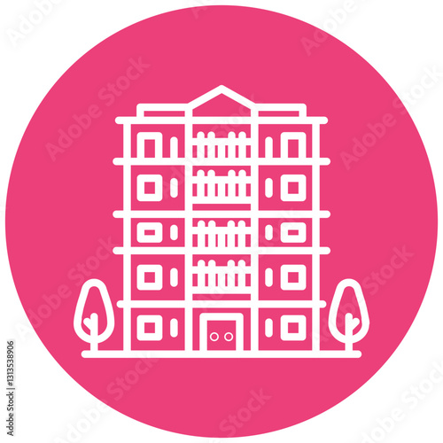 Apartment Building Vector Icon