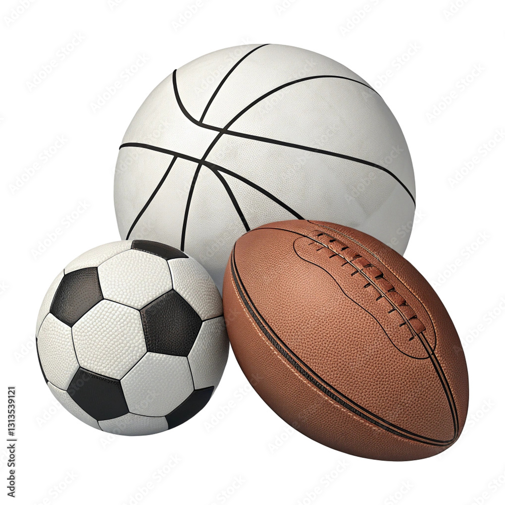 Fototapeta premium american football isolated on white