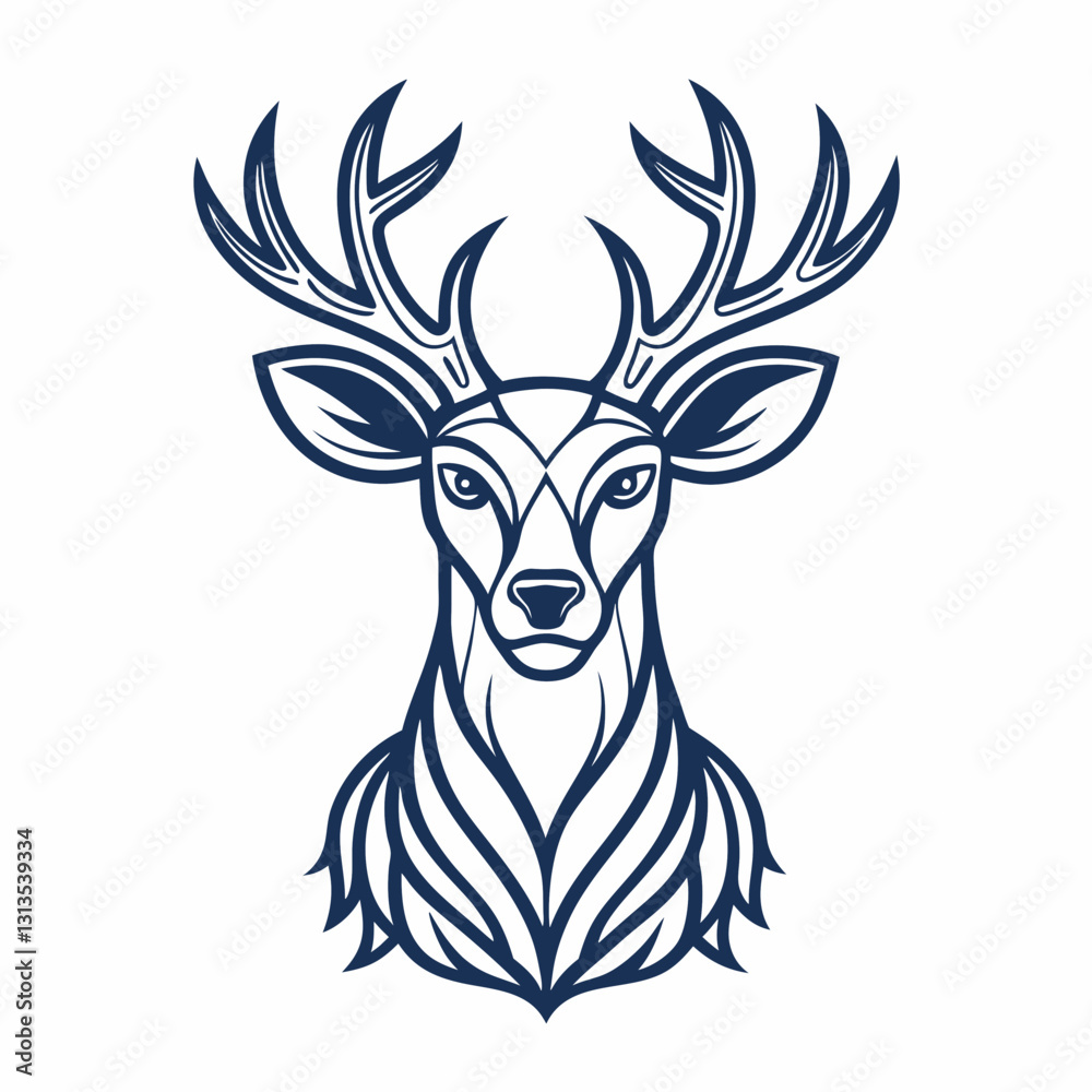 deer head vector