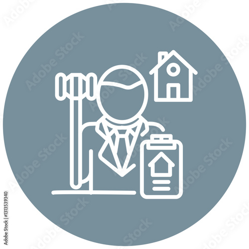 Property Auctioneer Vector Icon