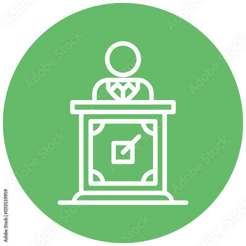 Jury Box Vector Icon