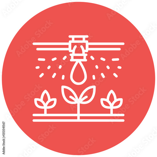 Drip Irrigation Vector Icon