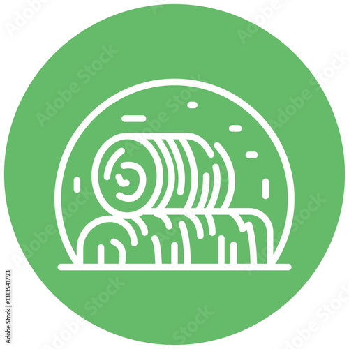 Hay Bale Vector Icon