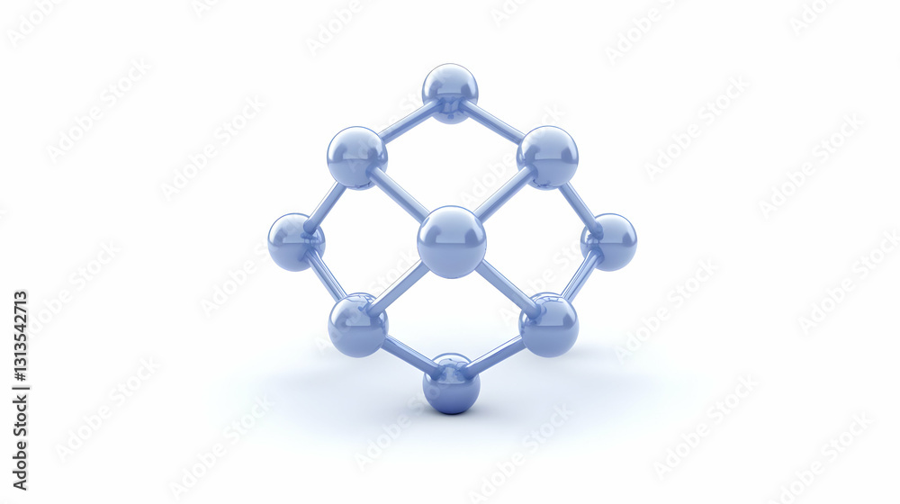 Abstract Representation of Molecular Structure on White Background Abstract Representation of Molecular Structure on White Background