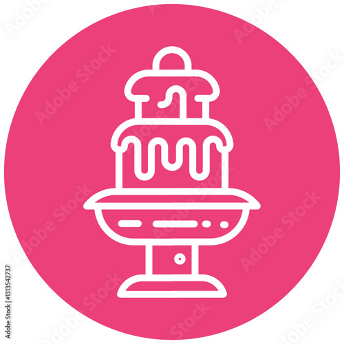 Chocolate Fountain Vector Icon