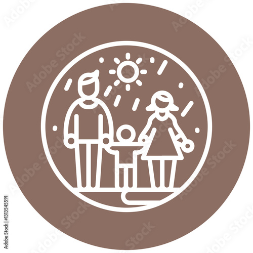 Family Outing Vector Icon