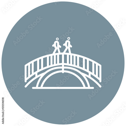 Pedestrian Bridge Vector Icon