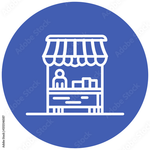Street Market Vector Icon