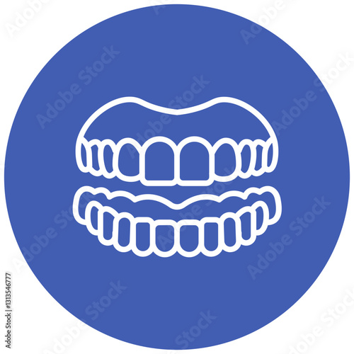 Custom Dentures Vector Icon