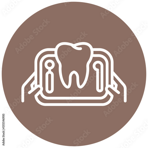 Dental Mouth Tray Vector Icon