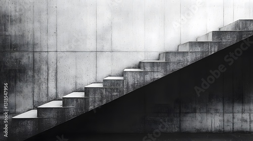 Abstract brutalism with diagonal lines minimalist composition
