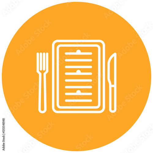 Wedding Dinner Menu Vector Icon