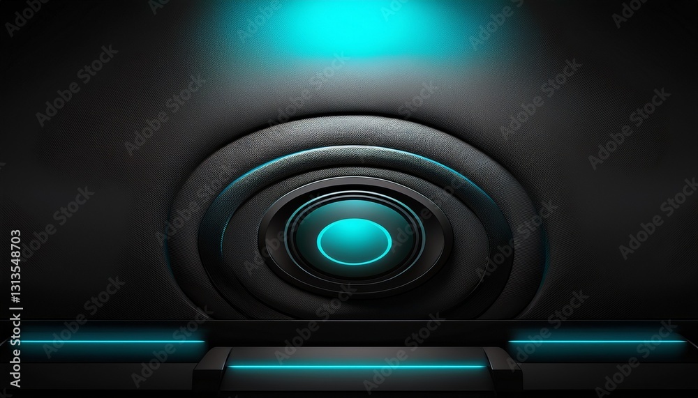 Charcoal gray background with faint cyan ambient light diffused through the center, creating a high-tech, modern aesthetic. A sleek and futuristic design with a subtle glow effect Charcoal gray background with faint cyan ambient light diffused through the center, creating a high-tech, modern aesthetic. A sleek and futuristic design with a subtle glow effect
