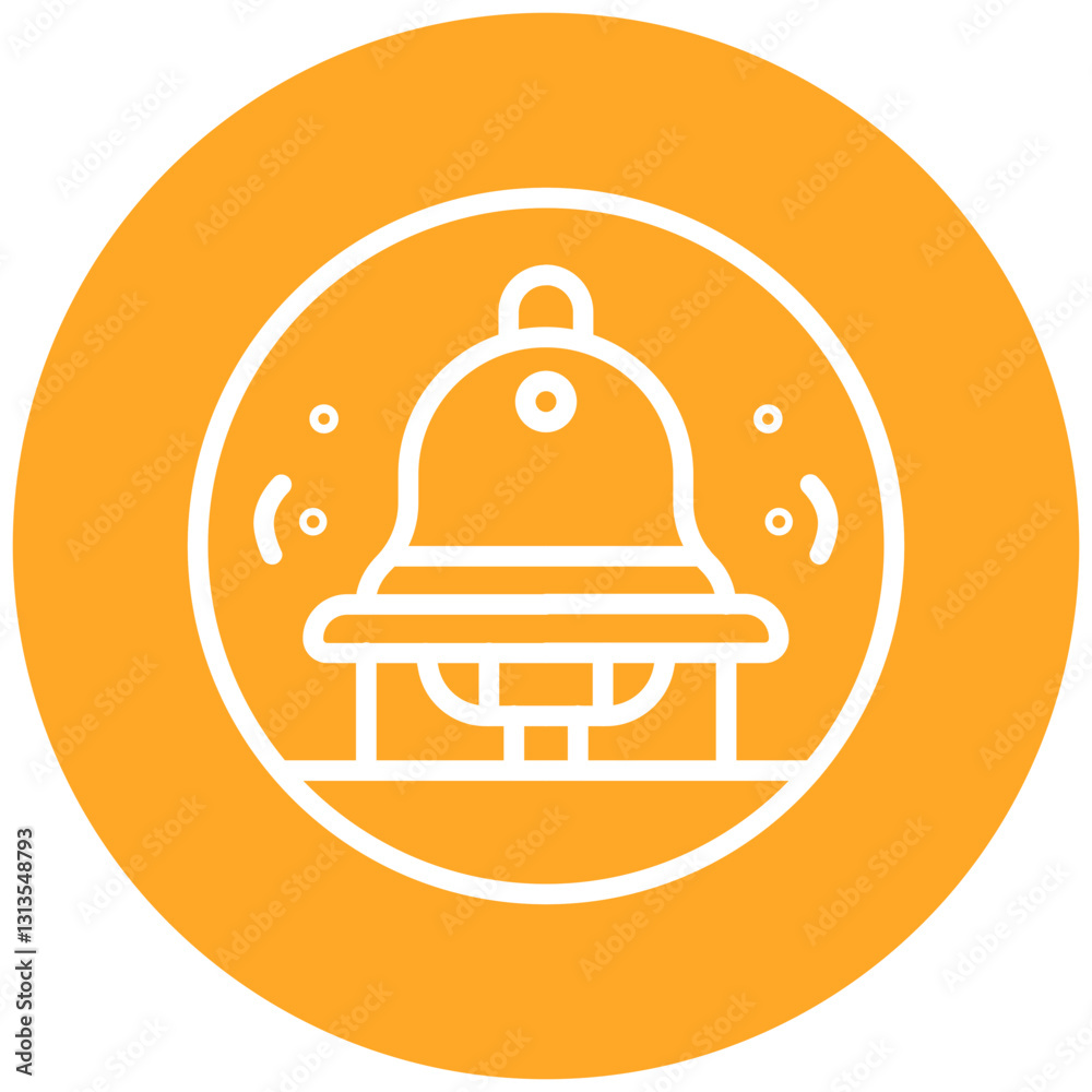 Fototapeta premium Fire Station Bell Vector Icon