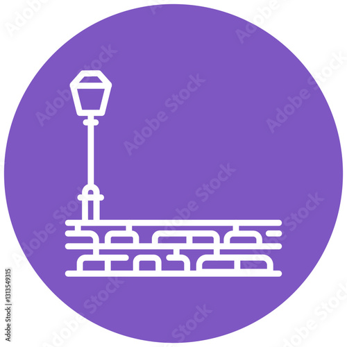 Cobbled Street Vector Icon