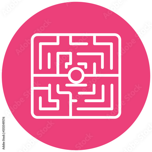 Hedge Maze Vector Icon