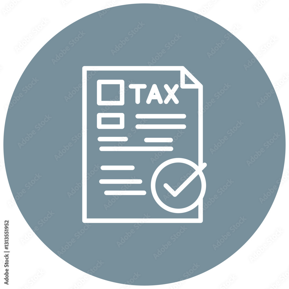 Tax Compliance Vector Icon Tax Compliance Vector Icon