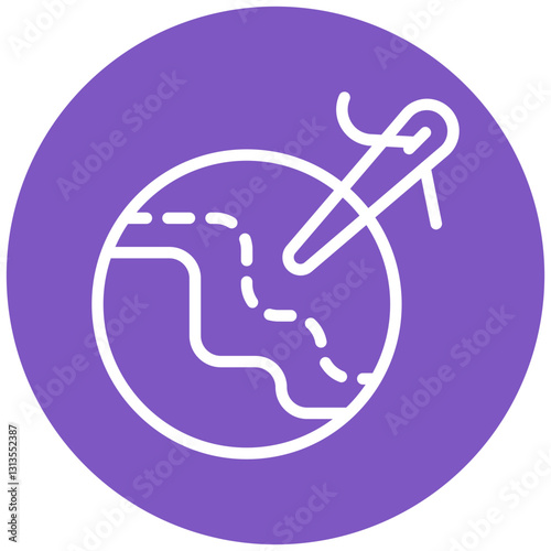 French Seam Vector Icon