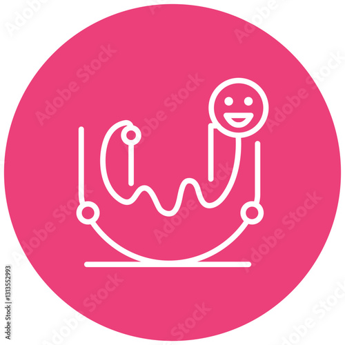 Emotional Rollercoaster Vector Icon