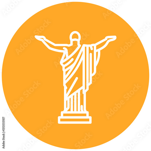 Bronze Statue Vector Icon