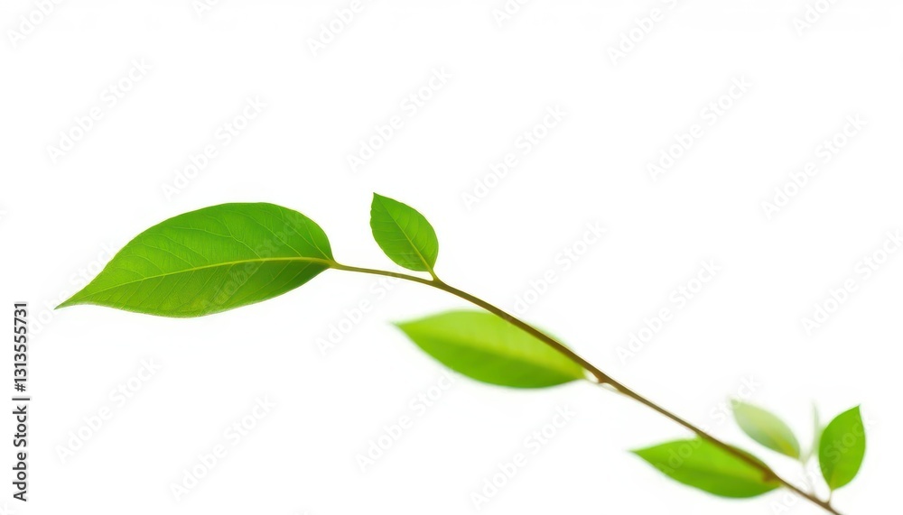 Single vibrant green plant, isolated on pure white backdrop, clipping path, organic Single vibrant green plant, isolated on pure white backdrop, clipping path, organic