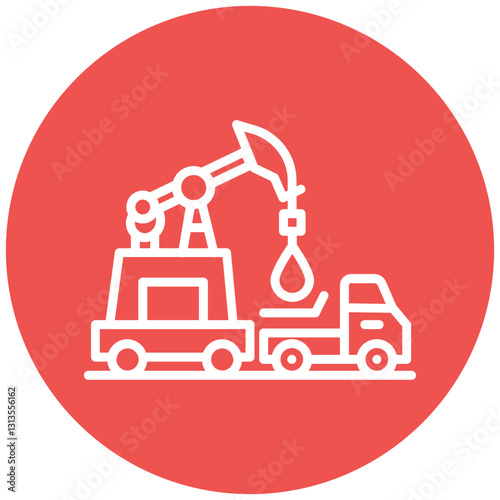 Oil Extraction Vector Icon