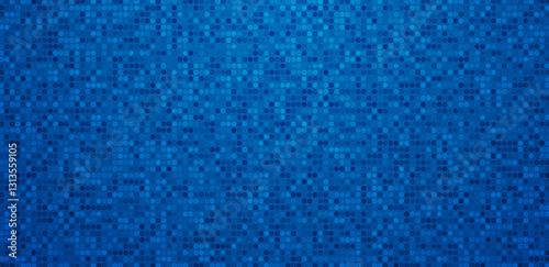 Digital dot overlay or polka dotted technology blue background. Vector illustration