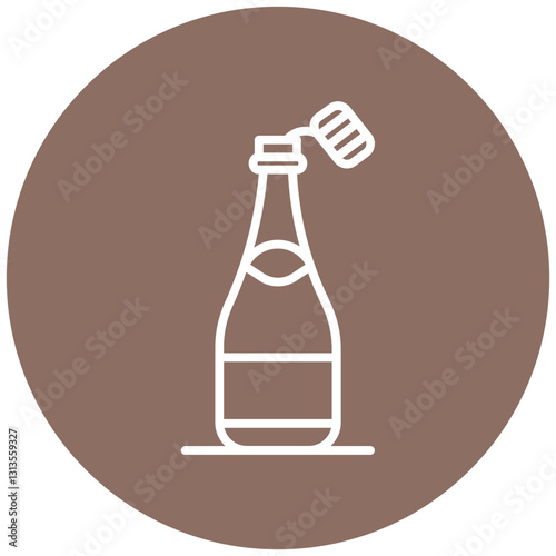 Champagne Bottle Vector Icon