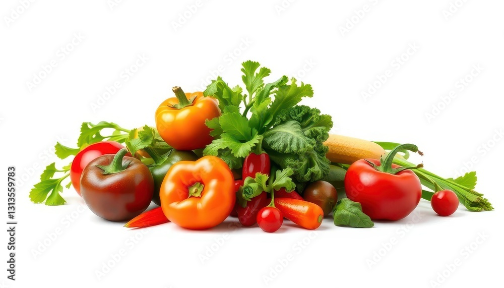 A vibrant, fresh vegetable, perfectly isolated on a pure white background, root, texture A vibrant, fresh vegetable, perfectly isolated on a pure white background, root, texture