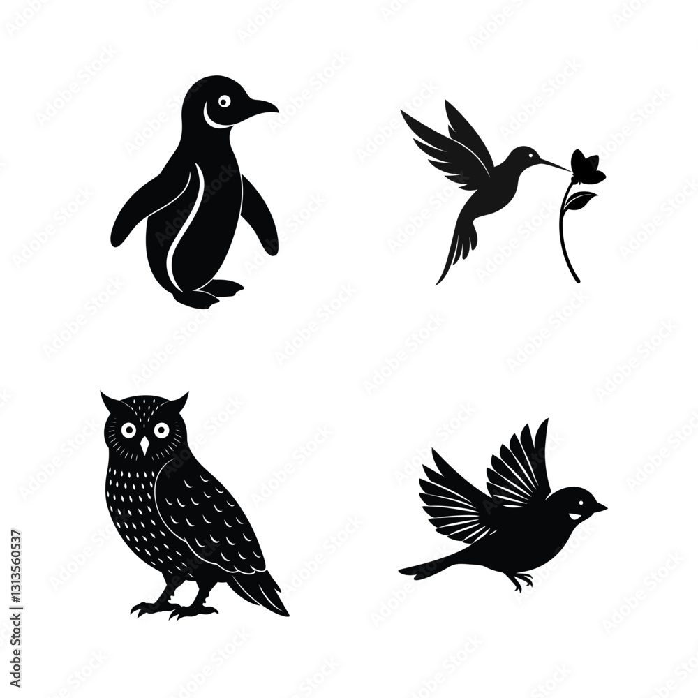 Fototapeta premium set of birds