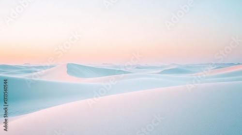 Pastel Dreamscape: White Sands at Dawn