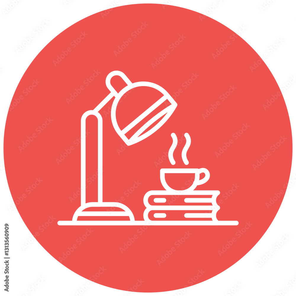 Reading Lamp Vector Icon Reading Lamp Vector Icon