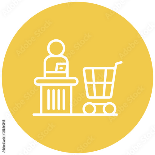 Self Checkout Vector Icon