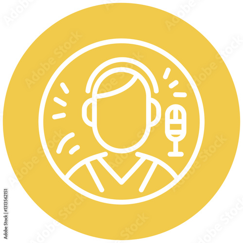 Language Interpretation Service Vector Icon