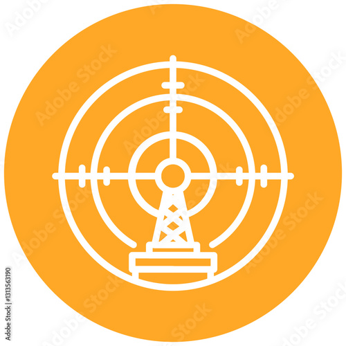 Air Traffic Radar Vector Icon