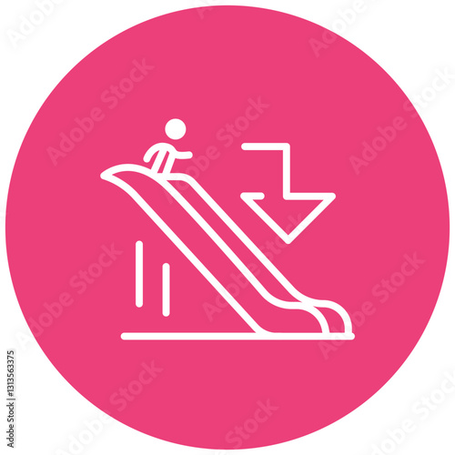 Emergency Slide Vector Icon