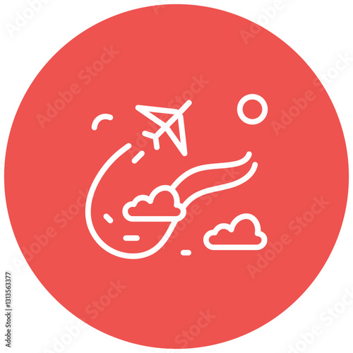 Flight Path Vector Icon