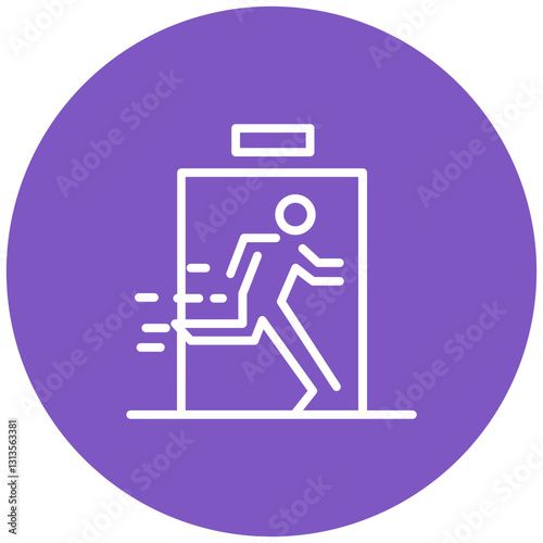 Emergency Exit Vector Icon