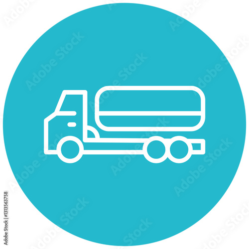 Jet Fuel Truck Vector Icon