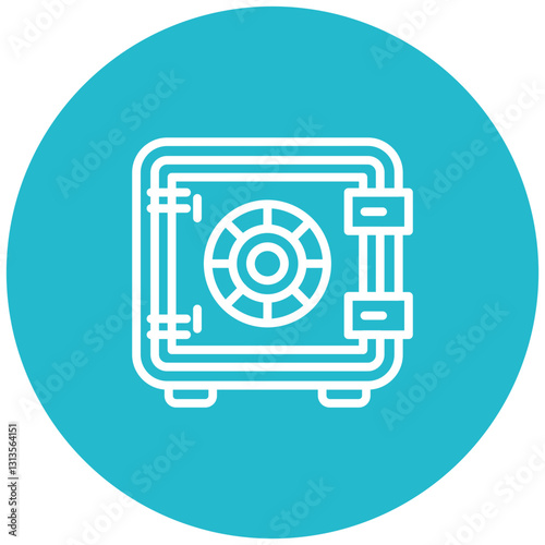 Bank Safe Vector Icon