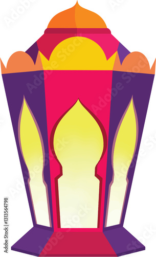Ramadan Lantern Flat Vector Illustration