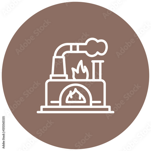 Industrial Furnace Vector Icon