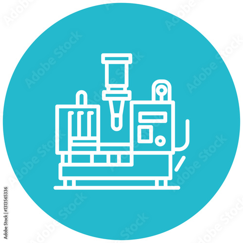 Injection Molding Machine Vector Icon