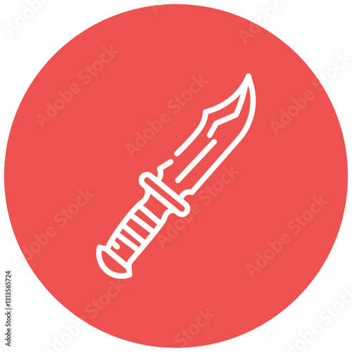 Combat Knife Vector Icon