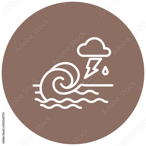 Cyclonic Storm Surge Vector Icon