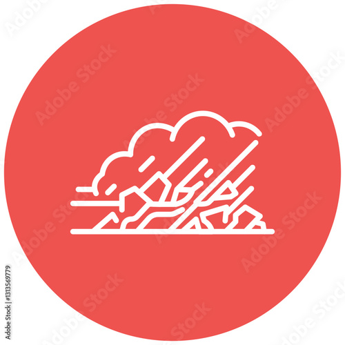 Debris Flow Vector Icon