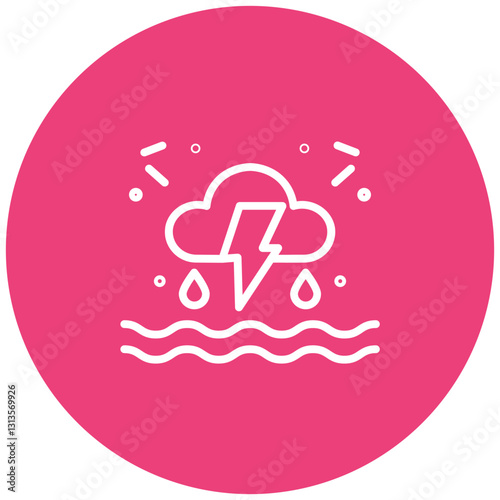 Flash Flood Vector Icon