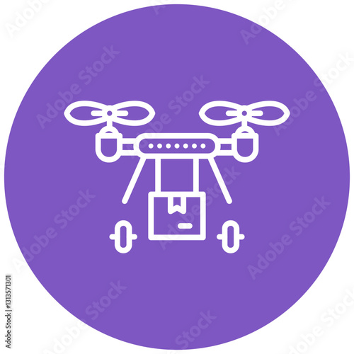 Cargo Drone Vector Icon