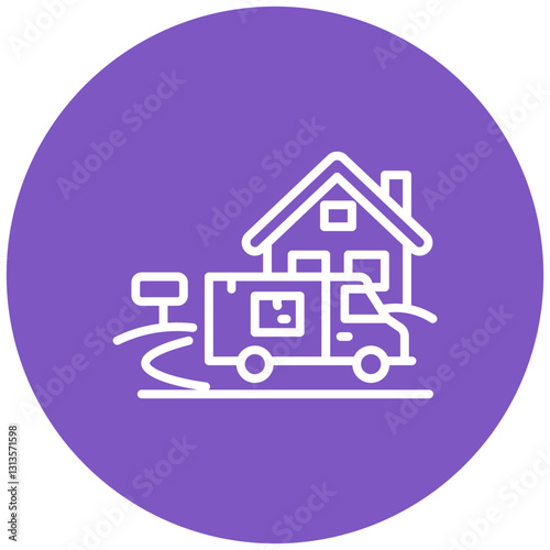 Last Mile Delivery Vector Icon