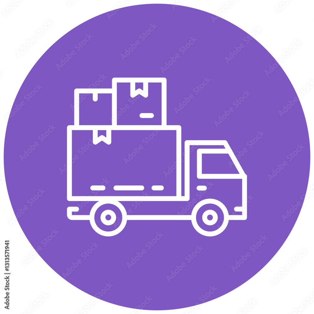 Fototapeta premium Third Party Logistics Vector Icon
